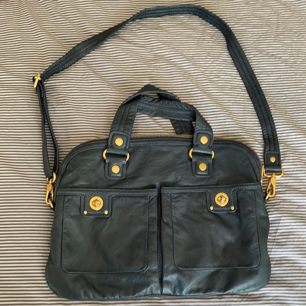 Marc by Marc Jacobs Leather Laptop Crossbody Bag